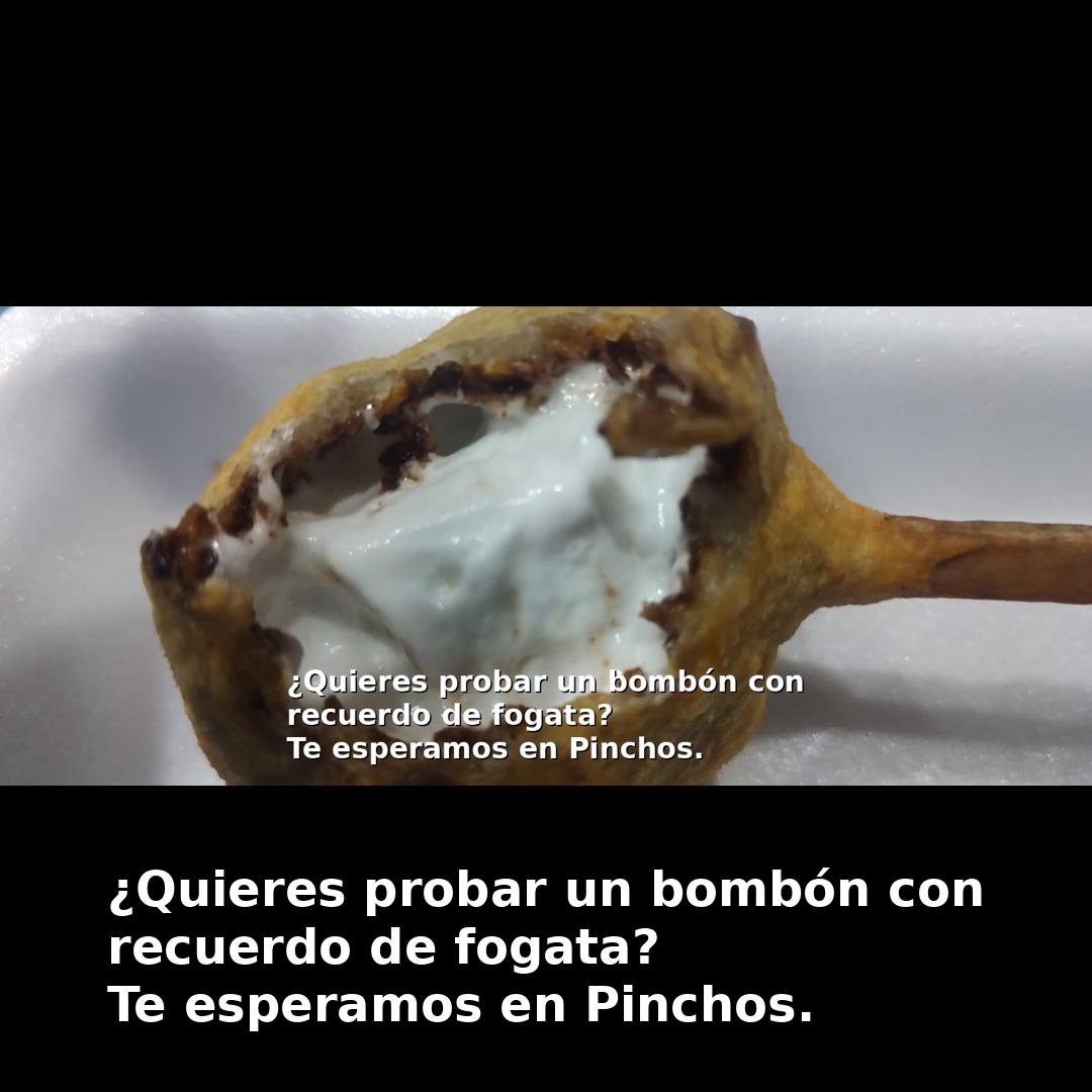 Bombón con recuerdo de fogata